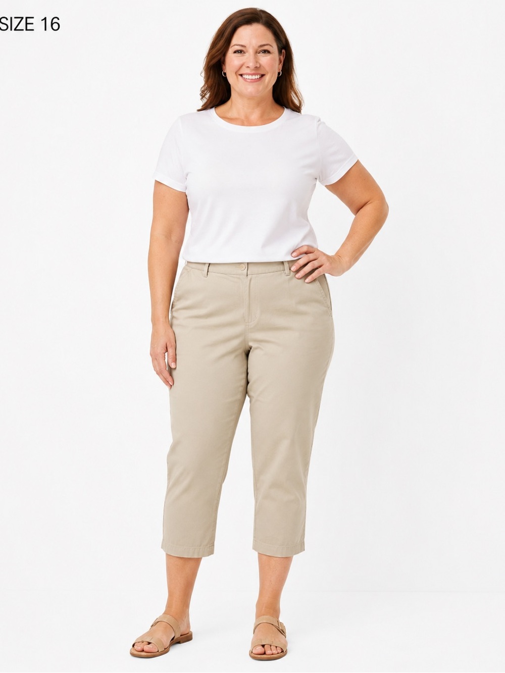 LL Bean cropped chino pants  womens size 18W